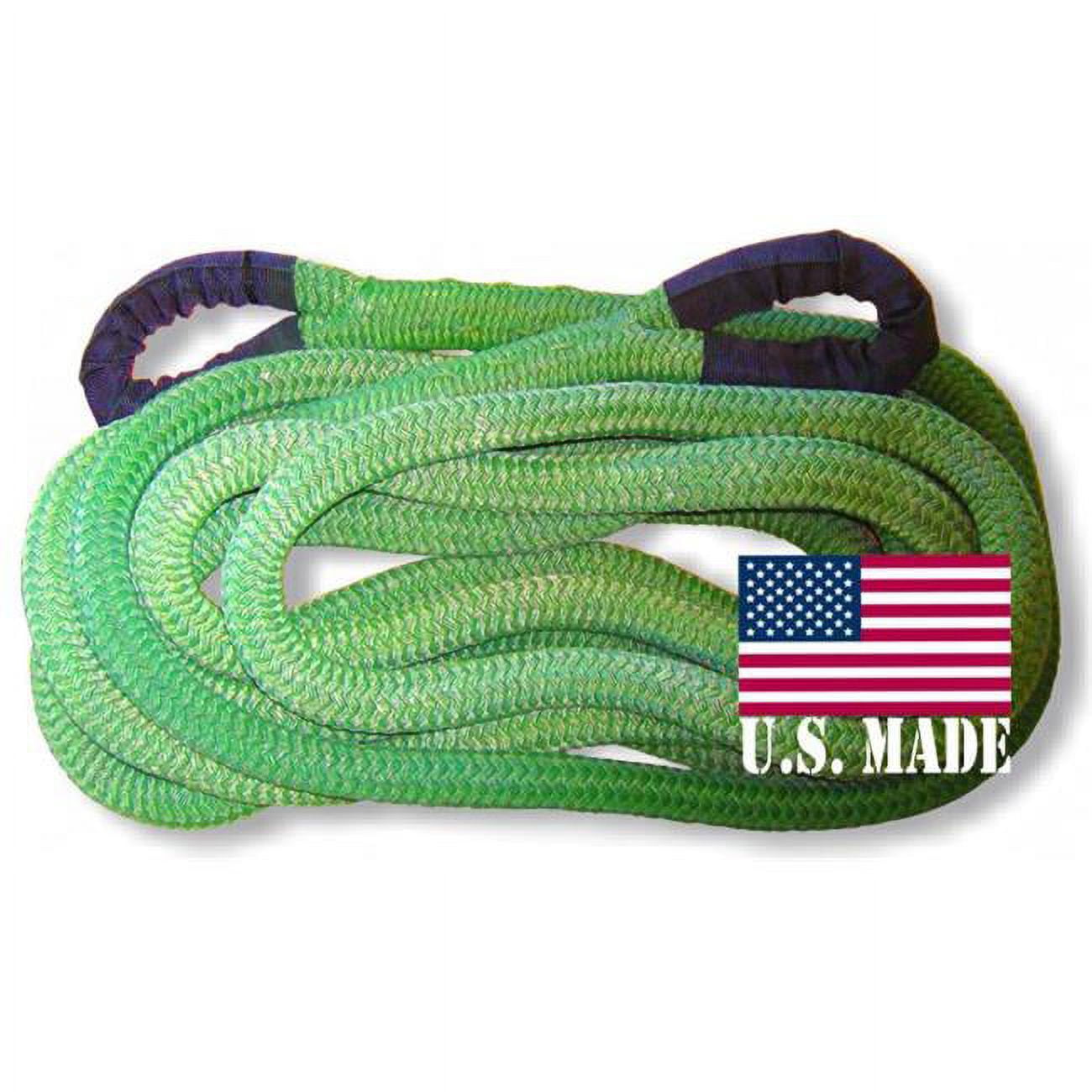 U.s. Made 1-1/8 Inch X 30 Ft "gecko Green" Safe-t-line® Kinetic Recovery Rope (4x4 Vehicle Recovery)