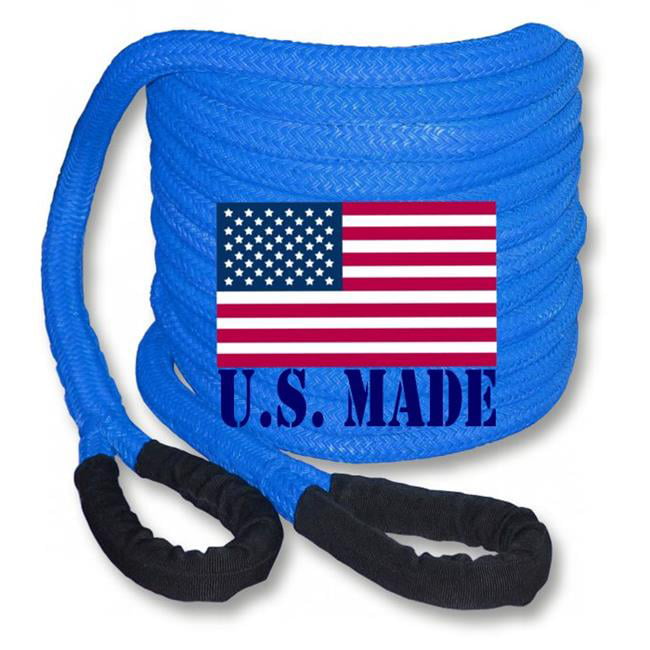 U.s. Made "safety Blue" Safe-t-line® Kinetic Snatch Rope - 1 Inch X 30 Ft (4x4 Vehicle Recovery)