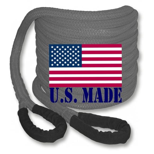 U.s. Made "gunmetal Grey" Safe-t-line® Kinetic Recovery (snatch) Rope - 1 Inch X 30 Ft (4x4 Vehicle Recovery)