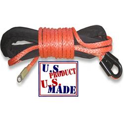U.s. Made Safe-t-line® "safety Orange" Uhmpe Winchrope - 3/8 Inch X 100 Feet (4x4 Off-road Vehicle Recovery)