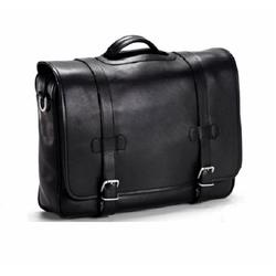 Bbbcfpqqqq Bulletproof Leather Flap Briefcase - Black