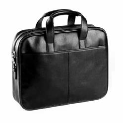 Bbbchdqqqq Bulletproof Leather 2-handle Briefcase - Black