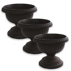 Dotcomgre1200 Grecian Urn Planter, 12 In., Black - Pack Of 3