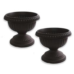 Dotcomgre1800 Grecian Urn Planter, 18 In., Black - Pack Of 2