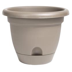Lp1483 14 In. Lucca Self Watering Planter With Saucer, Pebble Stone