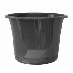Ep06908 6 In. Expressions Planter With Saucer, Charcoal