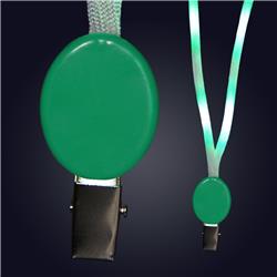695100 Led Lightup Lanyard With Badge Clip, Green