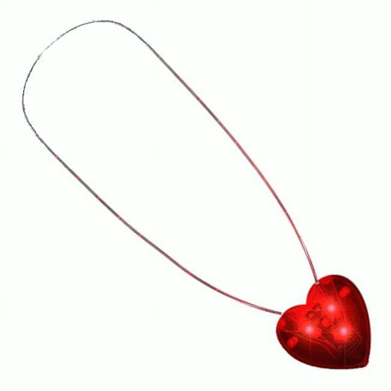 A150 LED Flashing Red Heart Necklace