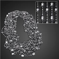165600 Football Helmet Bead Necklaces, Silver - Pack Of 12