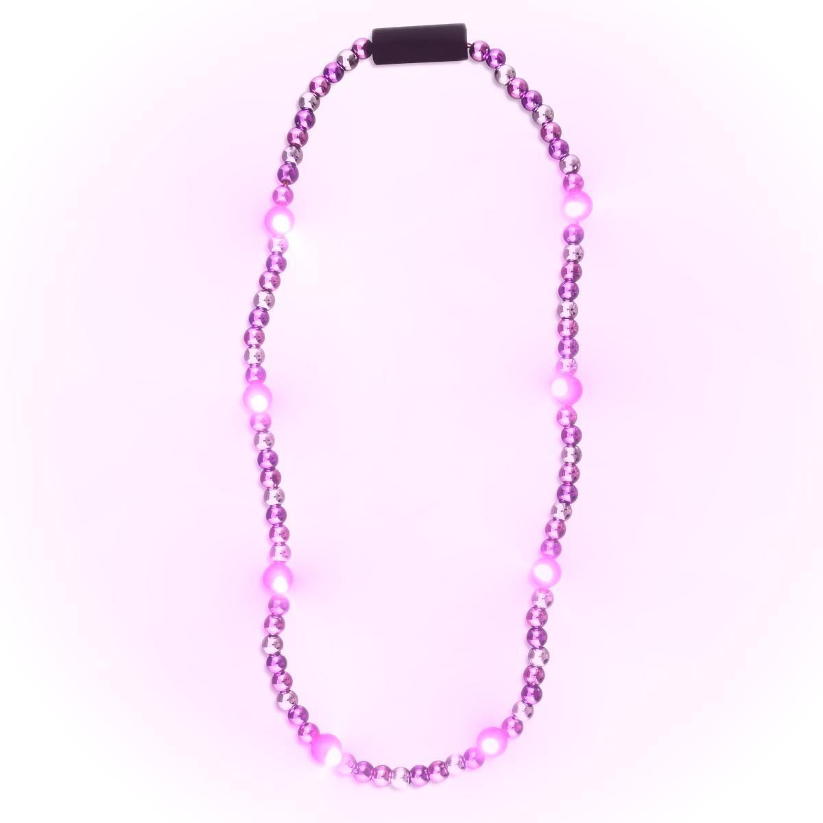 596060 LED Beads, Pink, Purple & Silver