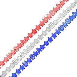 597160 Red, White & Blue Usa Stars Necklace