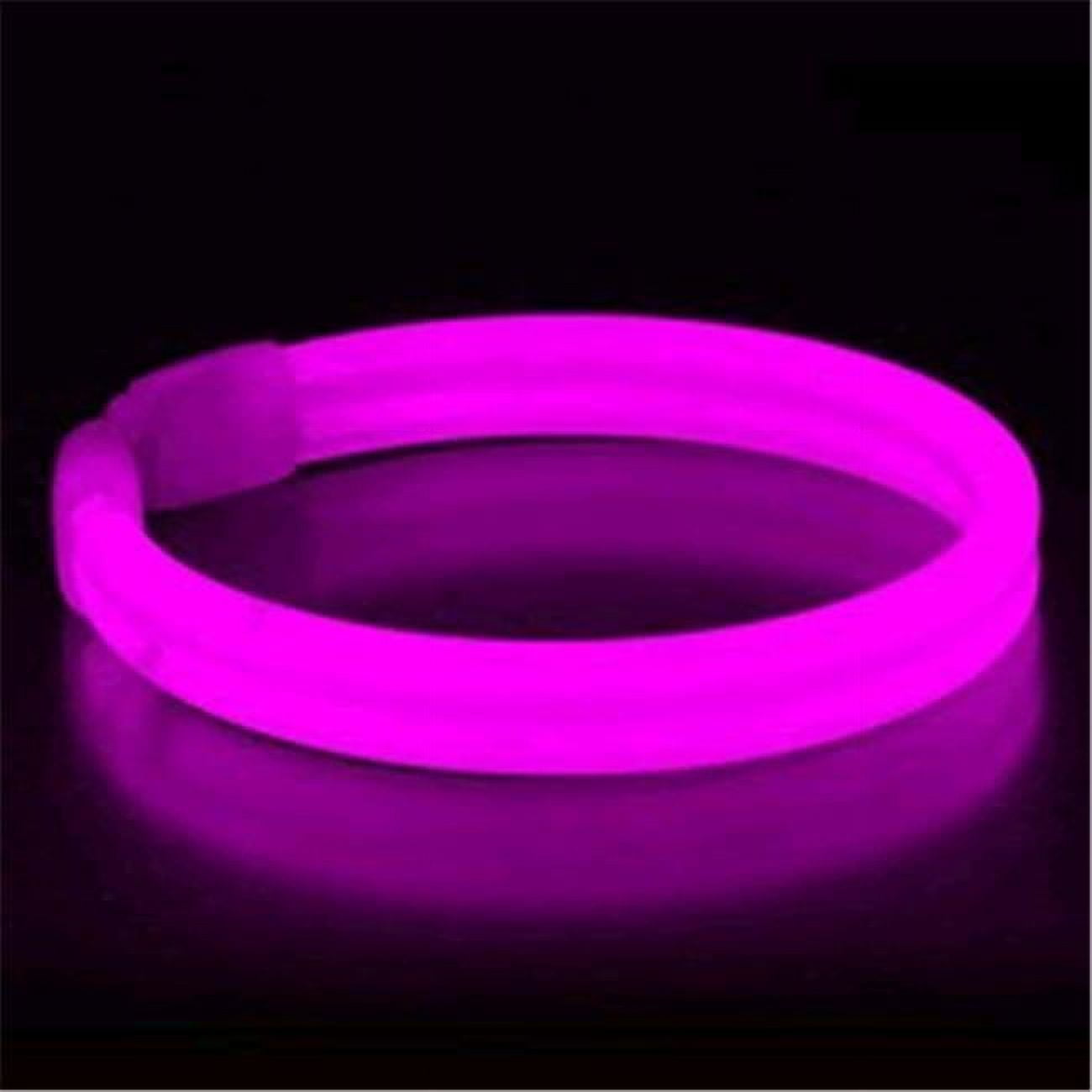 1145054 Wide Glow Stick 8 In. Bracelet, Pink - Pack Of 30