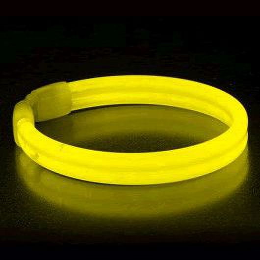 1145055 Wide Glow Stick 8 In. Bracelet, Yellow - Pack Of 30
