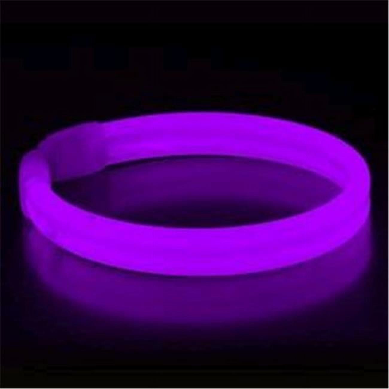 1145056 Wide Glow Stick 8 In. Bracelet, Purple - Pack Of 30