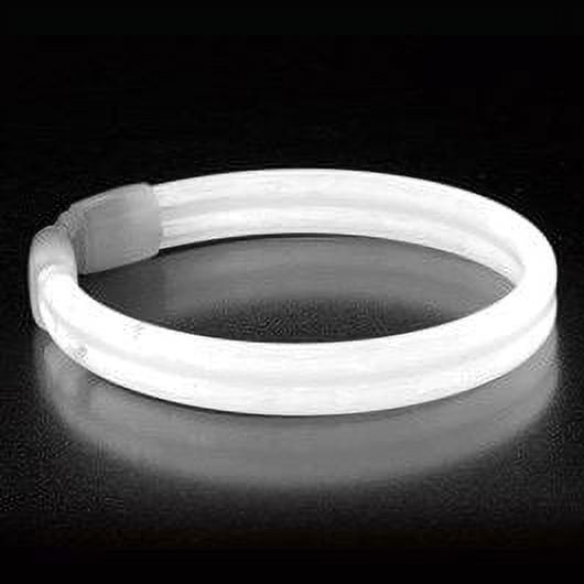 1145057 Wide Glow Stick 8 In. Bracelet, White - Pack Of 30