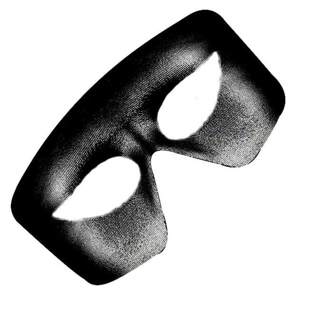 Masquerade Black Non-Light Up Metallic Mask Mardi Gras