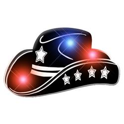 3355000 Black Cowboy Hat Flashing Body Light Lapel Pins