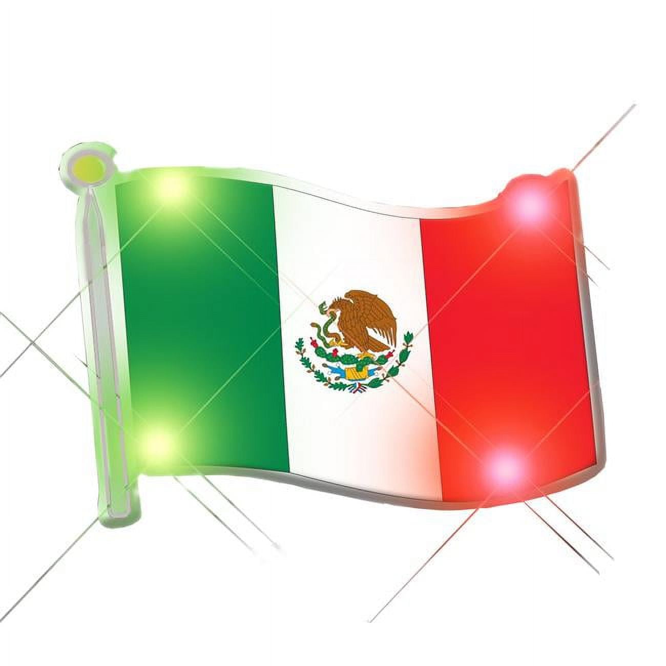 3800000 Mexican Flag Flashing Body Light Lapel Pins