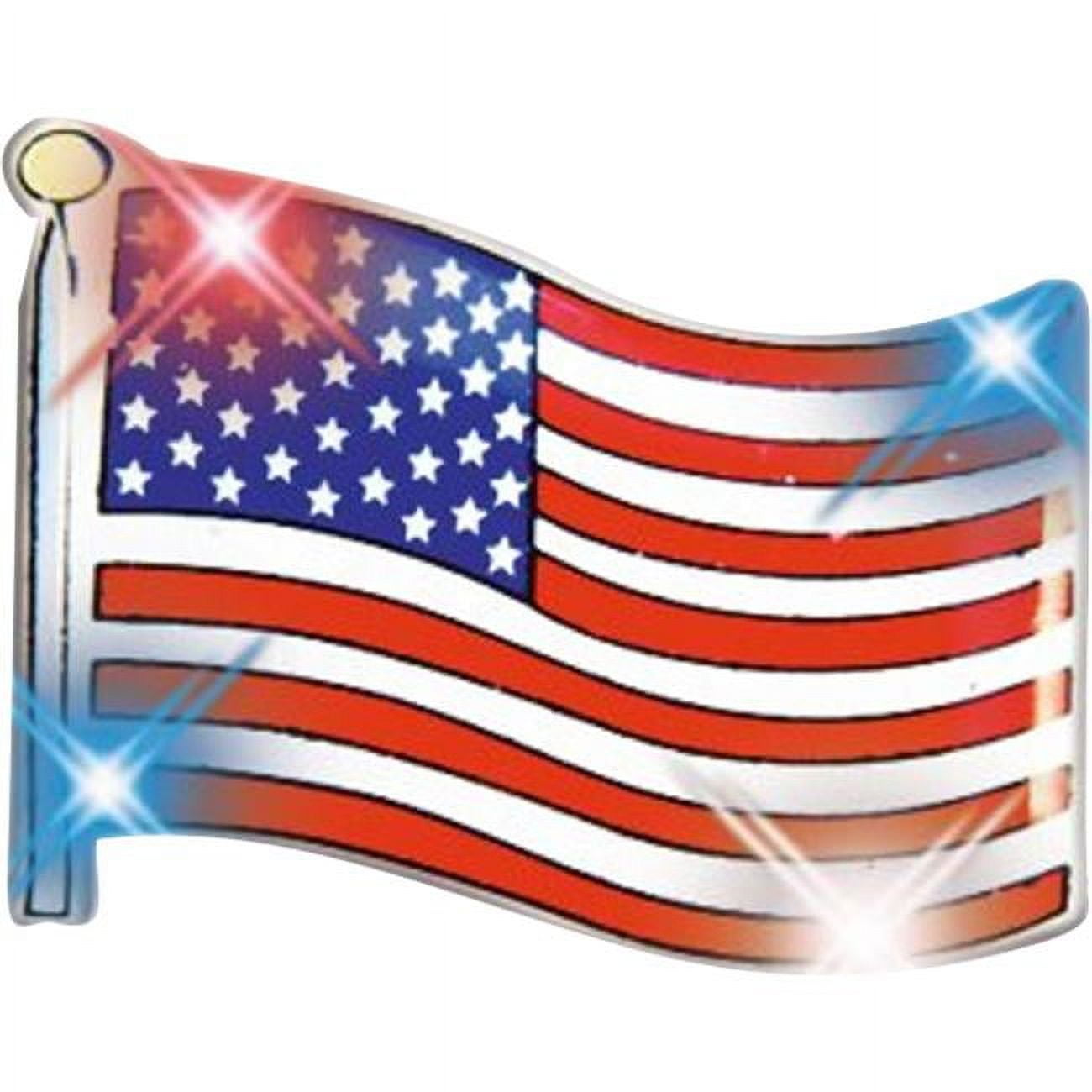 4015000 USA Flag Flashing Body Light Lapel Pins