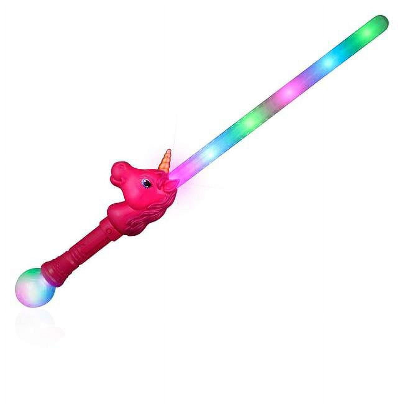 LUMUSPB-PK Light Up Multi Color Unicorn Sword with Prism Ball