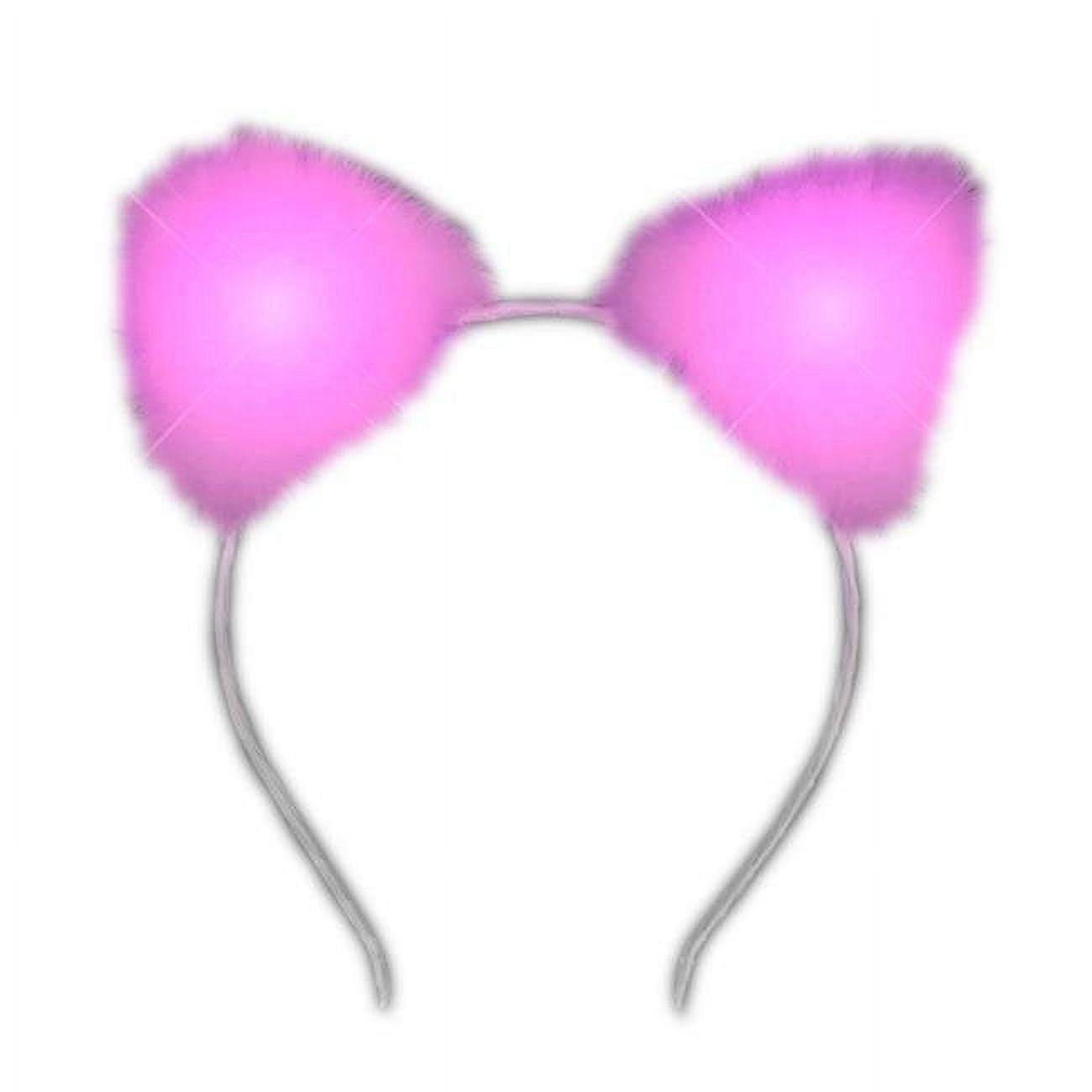 Pinkcears-sft Pink Led Soft Cat Ears Headband
