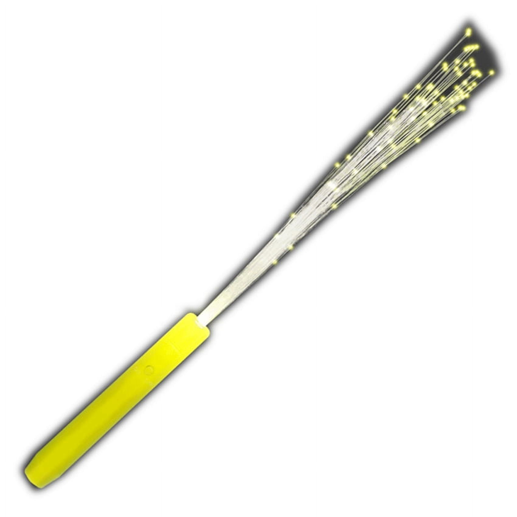 Fbrowyl-pk Yellow Fiber Optic Wands With Yellow Leds