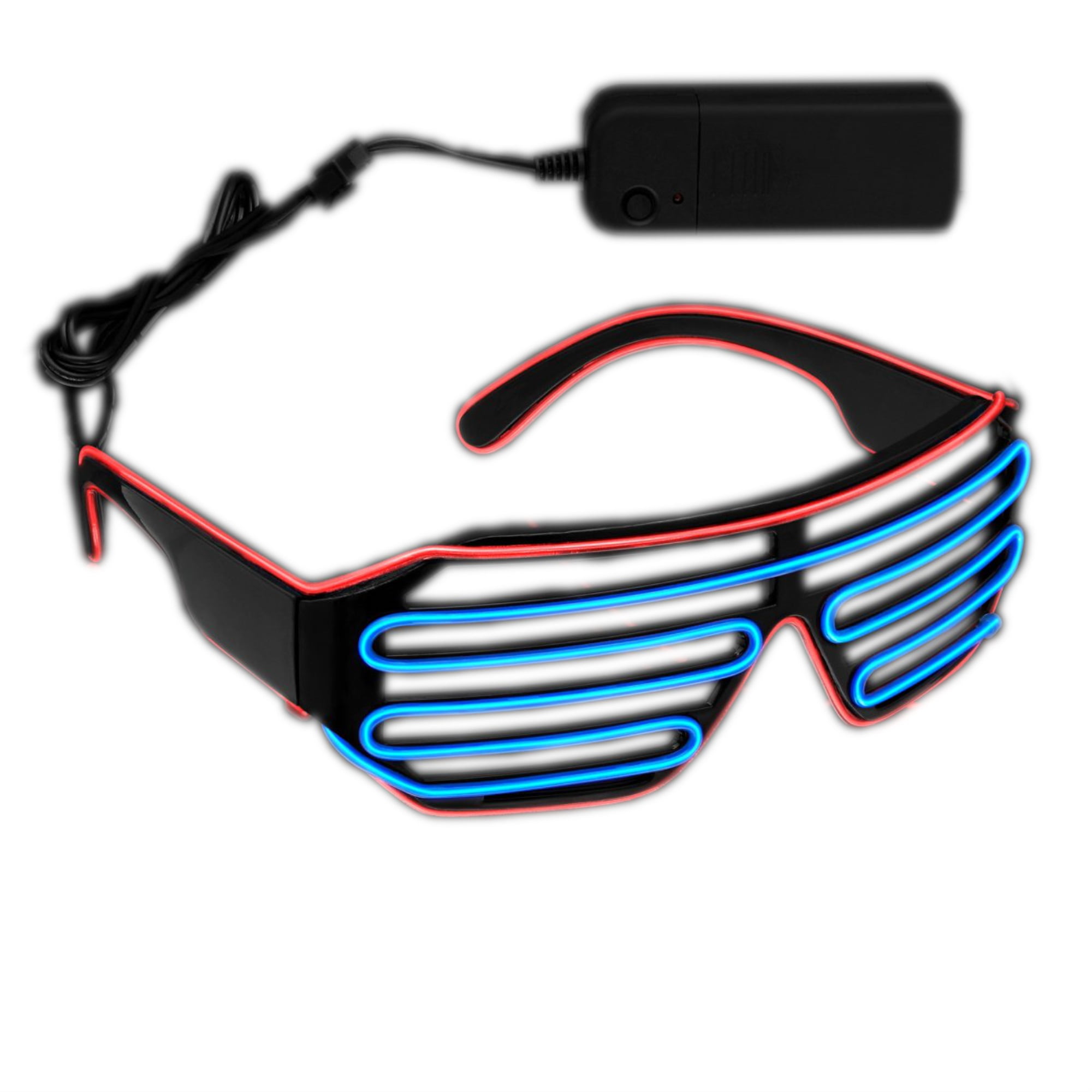 UELSHNG-BR Ultra Electro Luminescent Sunglasses, Blue & Red