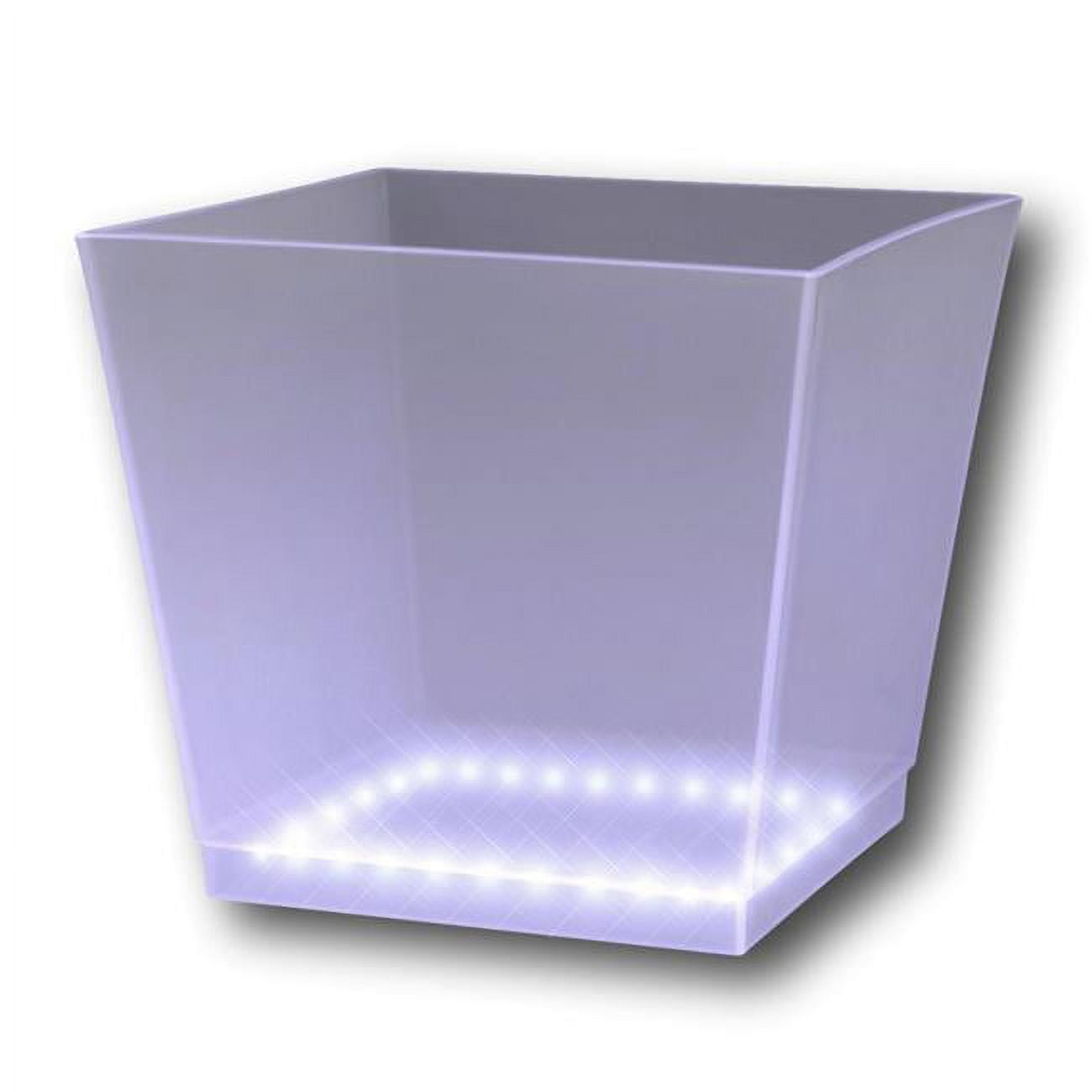 Luccib-wt Light Up Chilled Cube Ice Bucket, White