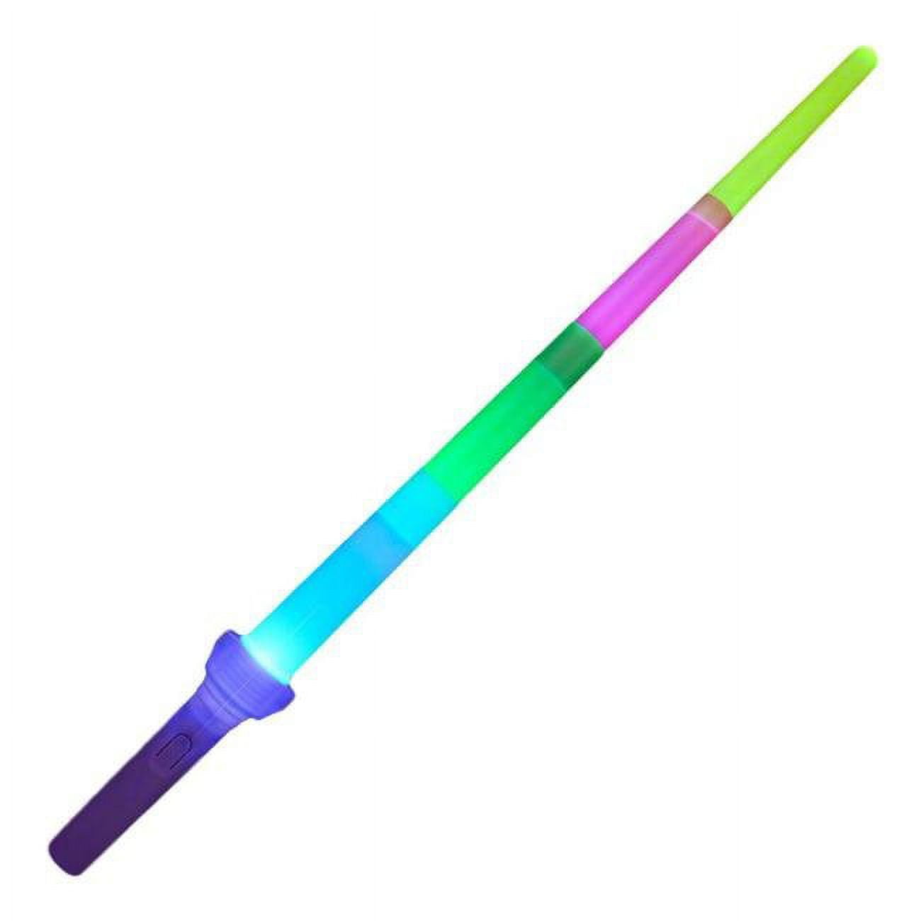 LUEXMUNES Light Up Expandable Multicolor Neon Swords
