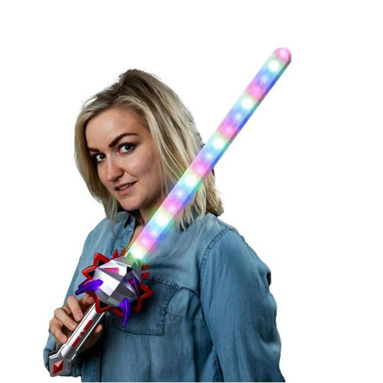 28 in. LED Futuristic Multicolor Alien Space Invader Sound & Light Upon Impact Sword, Assorted Color