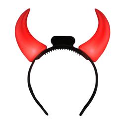 LUDLDH-RD Large Light Up Devil Horns, Red