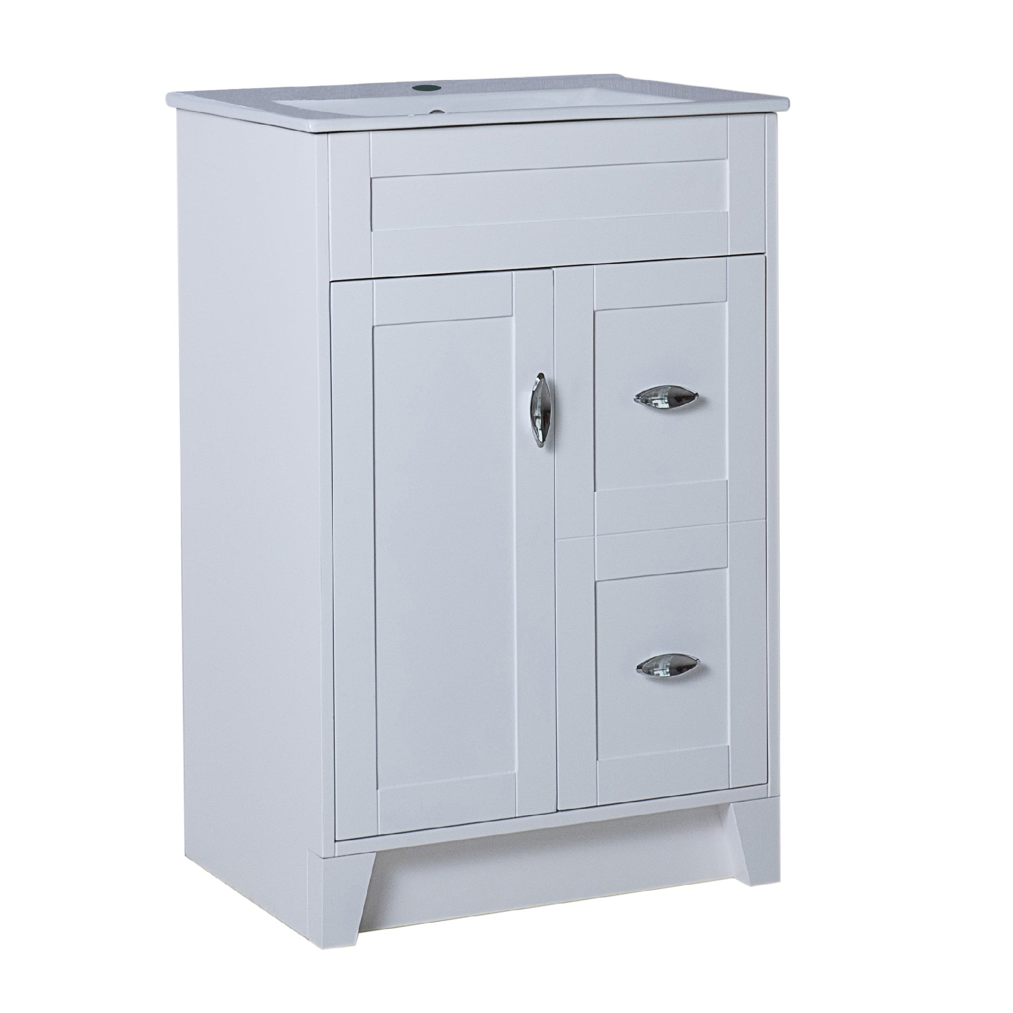 Bellaterra Home 9004-24-wh 24 In. 144 Lbs Single Sink Vanity Manufactured Wood, White