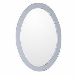 Bellaterra Home 9902-m-wh Oval Framed Mirror Wood, White