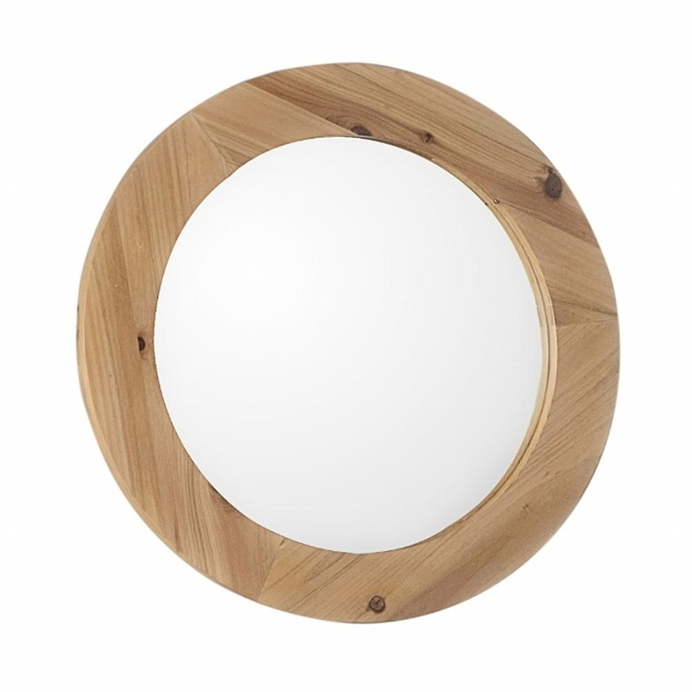 Bellaterra Home 9904-m-nl Round Framed Mirror Solid Fir Natural