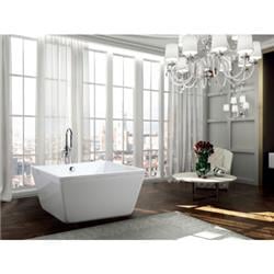 Bellaterra Home Ba6806 47 In. Freestanding Soaking Bathtub, Glossy White