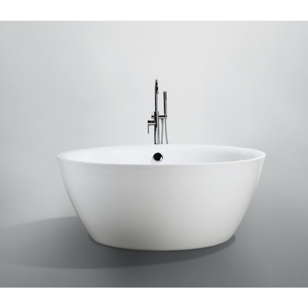 Bellaterra Home Ba6832 59 In. Freestanding Soaking Bathtub, Glossy White
