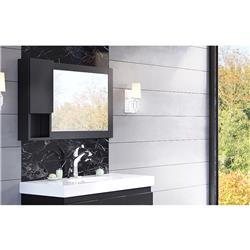Bellaterra Home 203129-mc-bl Left Opening Mirror Cabinet, Wood Black