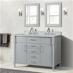 UPC 786072088909 product image for Bellaterra Home 800632-48DBN-LG 48 in. Double Vanity with Carrara Marble Top, | upcitemdb.com