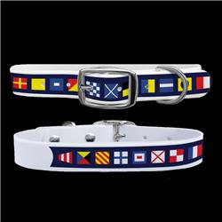 408nautl44 Nautical Flags Collar - Medium