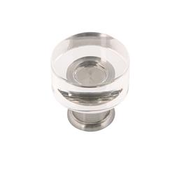 1 In. Midway Collection Knob, Crysacrylic With Chrome
