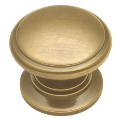 K144 Power & Beauty Collection Knob , Sherwood Antique Brass - 1.25 In.