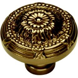 M103 Sherwood Ribbon And Reed Solid Brass Cabinet Knob - 1.5 In.