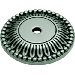 F504 Richelieu Backplate For Knob, Antique Pewter - 1.625 In.