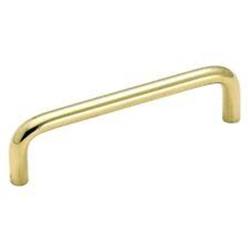 Pw355-3 Polished Brass Solid Brass Cabinet Wire Pull - 4 In.