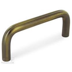 Pw355-ab Antique Brass Solid Brass Cabinet Wire Pull - 4 In.