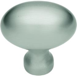 P9176-15 Satin Nickel Generic Solid Brass Oval Cabinet Knob - 1.38 In.