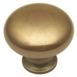 Bk13-0751 Yorkshire Brass Generic Solid Brass Round Cabinet Knob - 1.25 In.