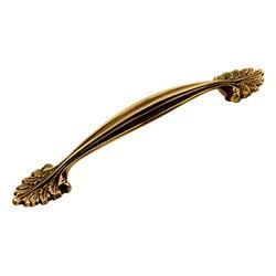 D10-06 Acanthus Center To Center Handle Cabinet Pull, Winchester Brass - 6.31 In.