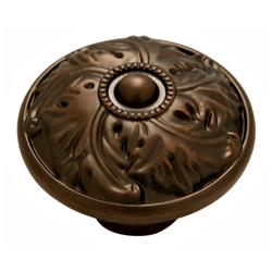 D36-rb Acanthus Mushroom Cabinet Knob, Refined Bronze - 1.50 In.