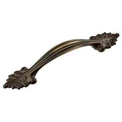 D8-9312 Acanthus Center To Center Handle Cabinet Pull, Authentic Brass - 3.75 In.